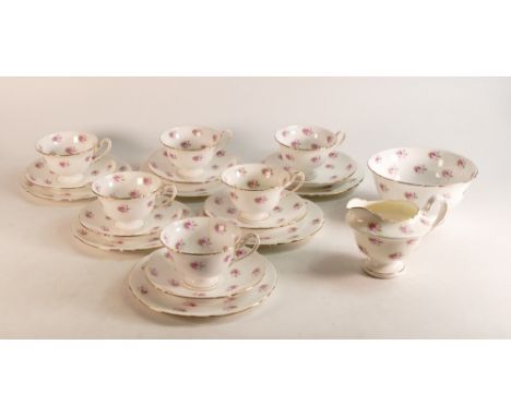 Wileman &amp; Co part tea set in the Gainsborough shape. Consisting of six cups, saucers and side plates, milk jug and sugar 