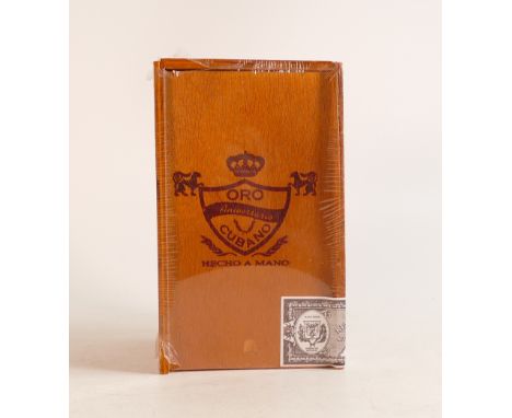 Oro Cubano Aniversario Churchill (Dominican Republic), 7.0in x 50 ring gauge, handmade mellow cigars, Indonesian wrapper with