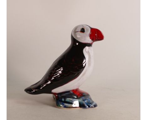 Anita Harris model of a Puffin, reactive glazes &amp; enamels. Gold signed to base, height 14cm 