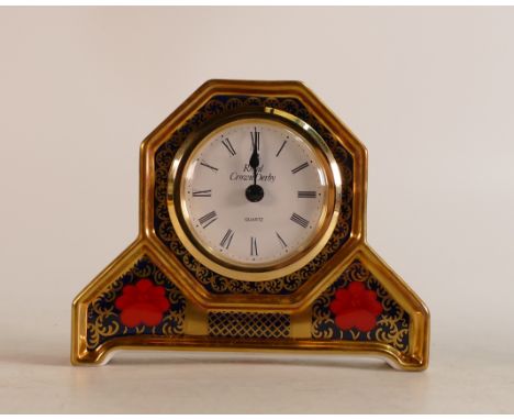 Royal Crown Derby Old Imari Mantle Clock 