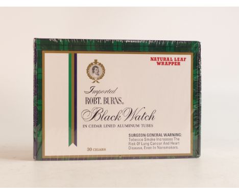 Robert Burns Black Watch (Dominican Republic), machine-made medium cigars in cedar-lined aluminium tubes, approx 5.5in x 42 r