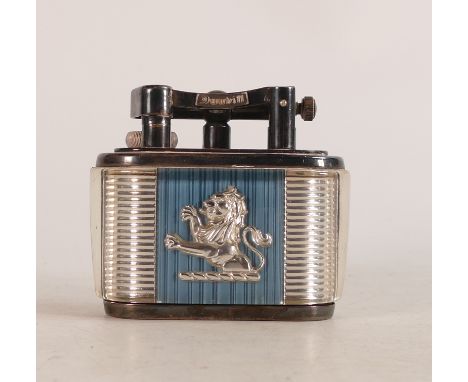 A DUNHILL GIANT 'JOSEPH LUCAS' TABLE LIGHTER, REGISTERED DESIGN 1928,the petrol lighter with Dunhill marked wick-cap arm, the