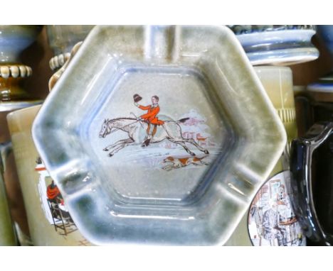 A Collection of Irish Wade Items to include tankards, ashtrays, vases, tea pot, table lighter etc. (approx. 45 pieces in two 