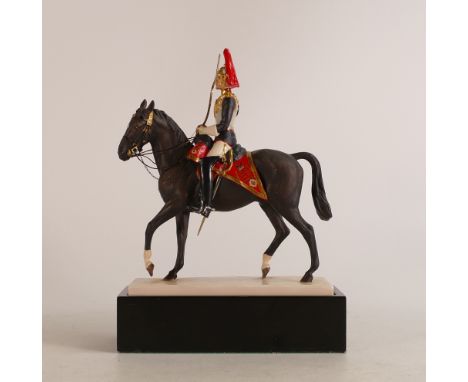 Royal Worcester Royal Horse Guards The Blues with plinth. 
