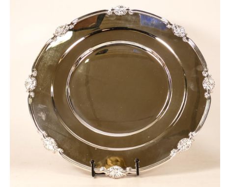 De Lamerie Fine silver plated gilt layplate/tray Shell &amp; Read pattern, specially made high end quality item, new and Made