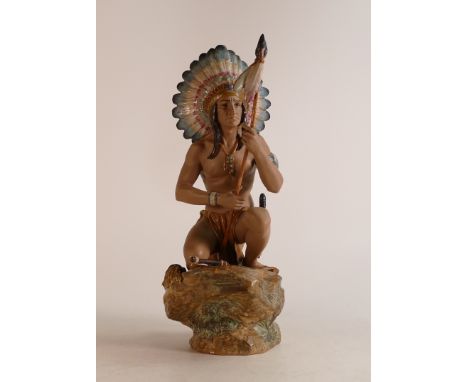 Lladro figure of an Indian Chief from the American West collection, limited edition, h.34cm. 