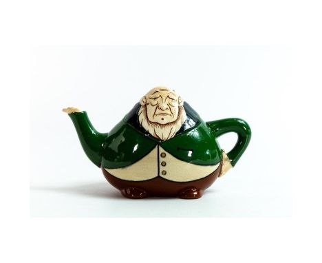 Wileman &amp; Co. character teapot Face of Kruger, pattern 3246.