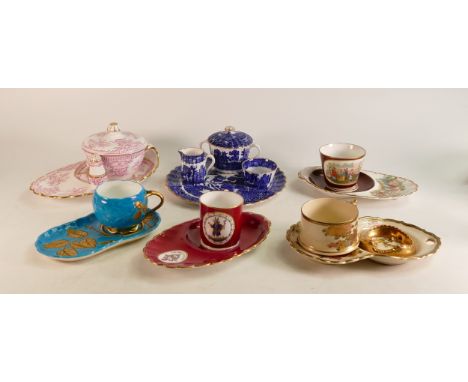 A collection of 19th/20th century tennis sets, including Copeland Spode, Mintons etc. (6) 