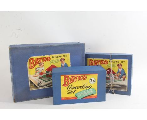 Bayko, to include set No 3, Building set, Converting set and No 0 Building set, (3)