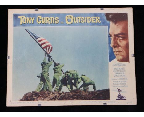 The Outsider (1961) - American lobby card, starring  Tony Curtis, James Franciscus, and Gregory Walcott, 28cm x 36cm, behind 