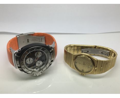 A Tissot chronograph watch and a Favre Leuba watch (2).