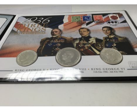 A limited edition three kings 75 th Anniversary commemorative silver coin cover - NO RESERVE