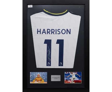 JACK HARRISON OF LEEDS UNITED F.C, SIGNED SHIRT, ALONG WITH A CRYSENCIO SUMMERVILLE SIGNED SHIRT the Harrison shirt mounted, 
