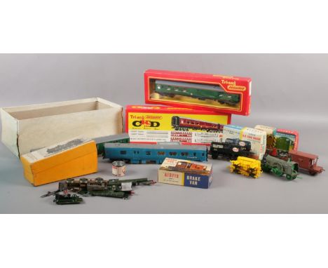 A collection of Railway model vehicles. Tri-ang Railways pair of buffet cars R.384 (boxed) &amp; Buffet car with seats R.624 