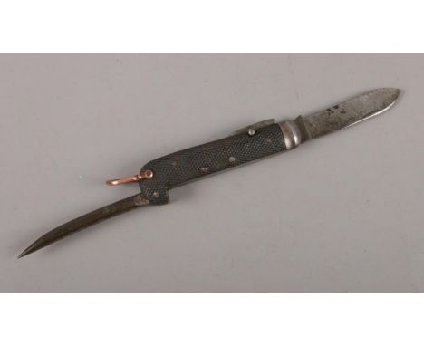 A WW2 Wade &amp; Butcher (Sheffield) British Army Jack Knife. Comprising of a broad arrow mark and dated 1939. L: 31.5cm.  