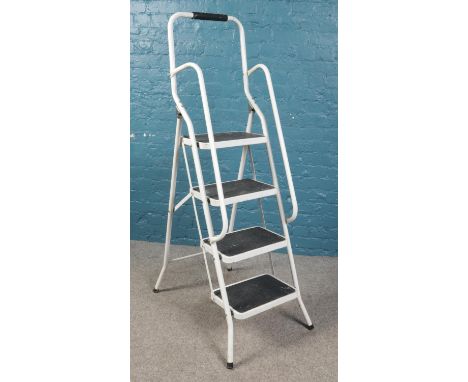 A set of aluminium step ladders.  