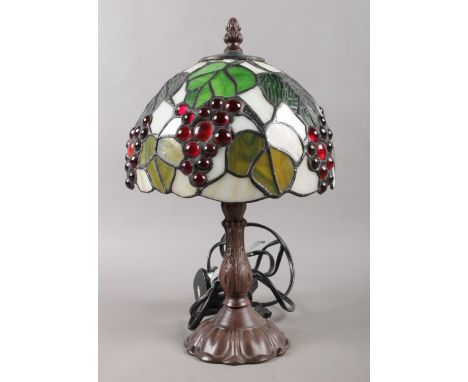 A Tiffany style table lamp &amp; shade. 35cm height.  