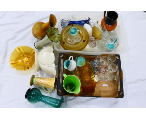 Mixed ceramics and glassware to include Murano style, Coalport, Poole Pottery and other. [2]. [W]

NOTE: THIS LOT IS NOT AVAI
