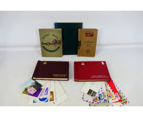 Philately - A collection of stamp albums to include King George VI Silver Wedding Stamps, Victory And Peace Stamps 1945 - 46 