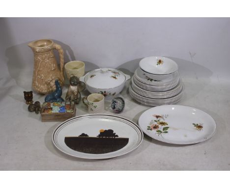 Royal Doulton, Poole, Millrace Glass, Alfred Meakin, Other - An Alfred Meakin Glo-White.floral pattern dinner set, 24 x piece