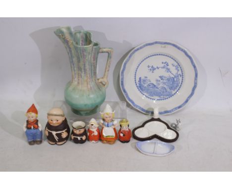 Goebel, Beswick, Furnivals Quail - A Beswick art deco ceramic pitcher jug. Six Goebel figures. A 1913 Furnivals Quail blue an