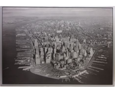 Panoramic Study of New York, monochrome print mounted onto board unsigned 101cm x 140cm Condition Report Click here for furth