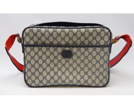 Vintage Gucci monogram messenger bag, L34cm x H25cm with original carry bag Condition Report Click here for further images, c