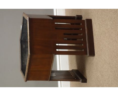 Arts & Crafts mahogany and satinwood inlaid hexagonal planter, with metal liner, D65cm, H54cm Condition Report Click here for