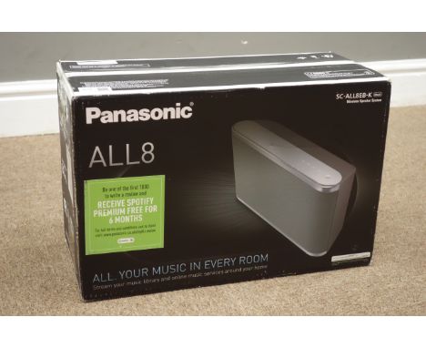Panasonic SC-ALL8EB-K portable wireless multi-room speaker in box Condition Report Click here for further images, condition, 