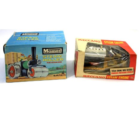MAMOD BOXED STEAM ROLLER a boxed S R 1A Reversing Steam Roller, also with a boxed Meccano Steam Engine. (2)