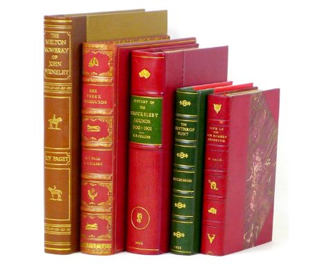 Five late 19th and later sporting books, including 'The Essex Foxhounds with Notes Upon Hunting in Essex' by R.F. Ball & T. G