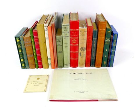Twenty 19th century and later sporting and equine themed books, including 'The Hunting Directory containing a Compendious Vie