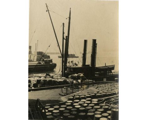 Artist: Karl Struss (American, 1886-1981). Title: "On the Pier, New York". Medium: Vintage platinum print. Date: Composed c19