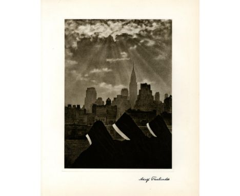 Artist: Adolf Fassbender (German/American, 1884 - 1980). Title: "City, Thy Name Be Blessed [New York City]". Medium: Original