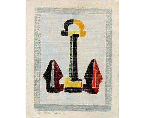 Artist: Beulah Tomlinson (American, 1898-1987). Title: "Anchor (State I)". Medium: White line color woodcut. Date: Composed 1