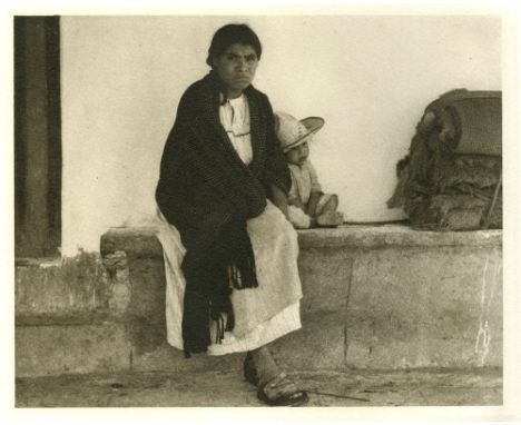 Artist: Paul Strand (American, 1890 - 1976). Title: "Woman and Baby, Hidalgo [Mexico]". Medium: Original photogravure. Date: 