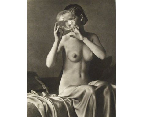 Artist: Alois Zych (Czech, 1874 - 1943). Title: "Jeune Fille". Medium: Original vintage photogravure. Date: Composed c1933. P