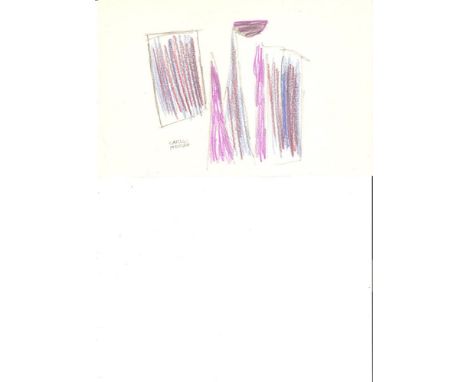 Artist: Carlos Merida (Guatemalan/Mexican, 1891 - 1984). Title: "Boceto #04". Medium: Pencil and color pencil drawing on pape