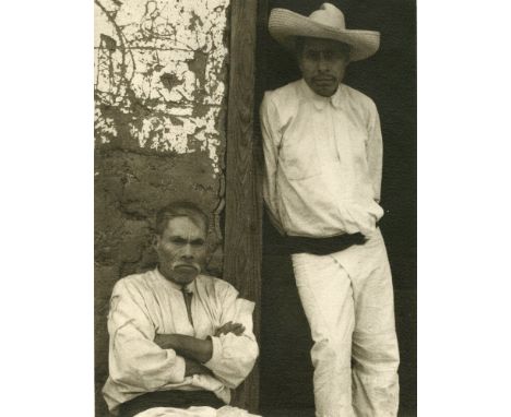 Artist: Paul Strand (American, 1890 - 1976). Title: "Men of Santa Anna, Michoacan [Mexico]". Medium: Original photogravure. D