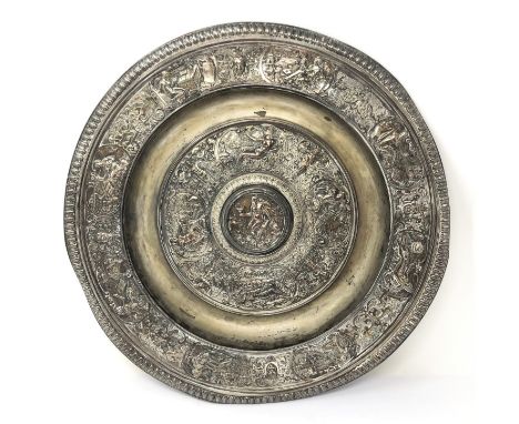 A VICTORIAN ELECTROPLATED COPPER ELECTROTYPE ~TEMPERANCE~ BASIN, PROBABLY ELKINGTON &amp; CO., LONDON, THIRD QUARTER 19TH CEN