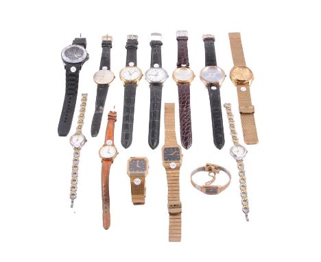 Avia, Citizen, Reflex, Times, Seiko - a tray of various lady's and gentleman's wristwatches, not boxed.Qty: 13