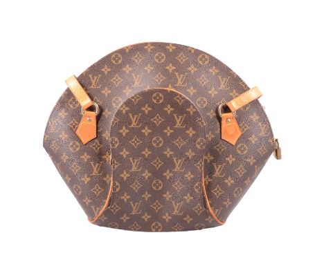 Louis Vuitton of Paris - an Ellipse monogrammed canvas twin handle, zip top handbag, 36x45cm, leather piping and straps, exte