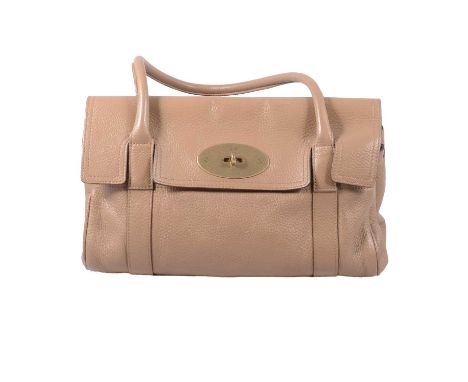 Mulberry - a Bayswater East-West handbag, pebbled Khaki, 20x32cm, serial number on bag 1264598, with original dust bag, carri