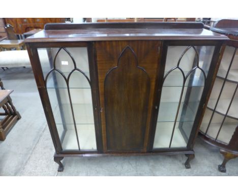 An Edward VII mahogany three door side cabinet 