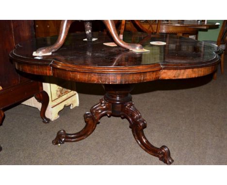 A 19th century rosewood tripod breakfast table 