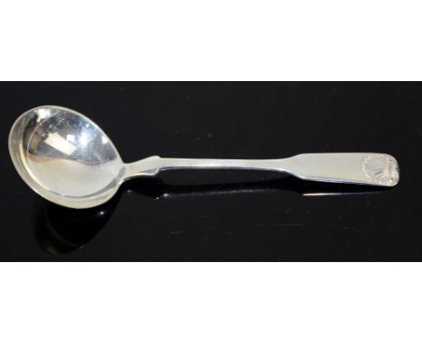 Danish silver small sauce ladle, with shell capped terminal, 1930, 13..5 cm 