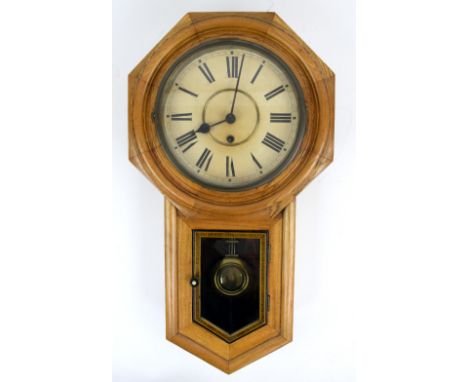 Oak cased wall clock,