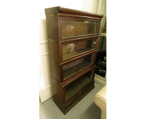 A late 19th century Globe Wernicker sectional bookcase