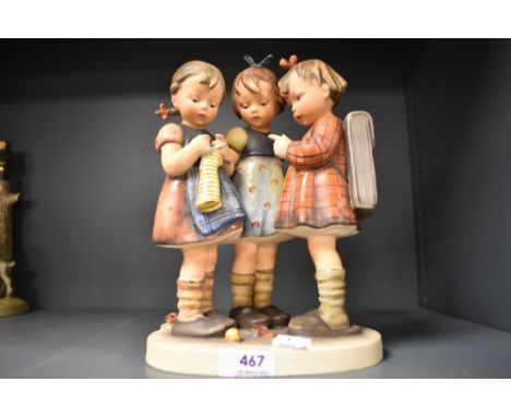 An early Goebel Hummel figure group School Girls Knitting