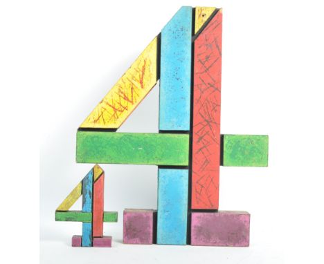Aardman Animations - Channel 4 Idents - two screen used production Channel 4 multi-coloured props, as used in their idents in